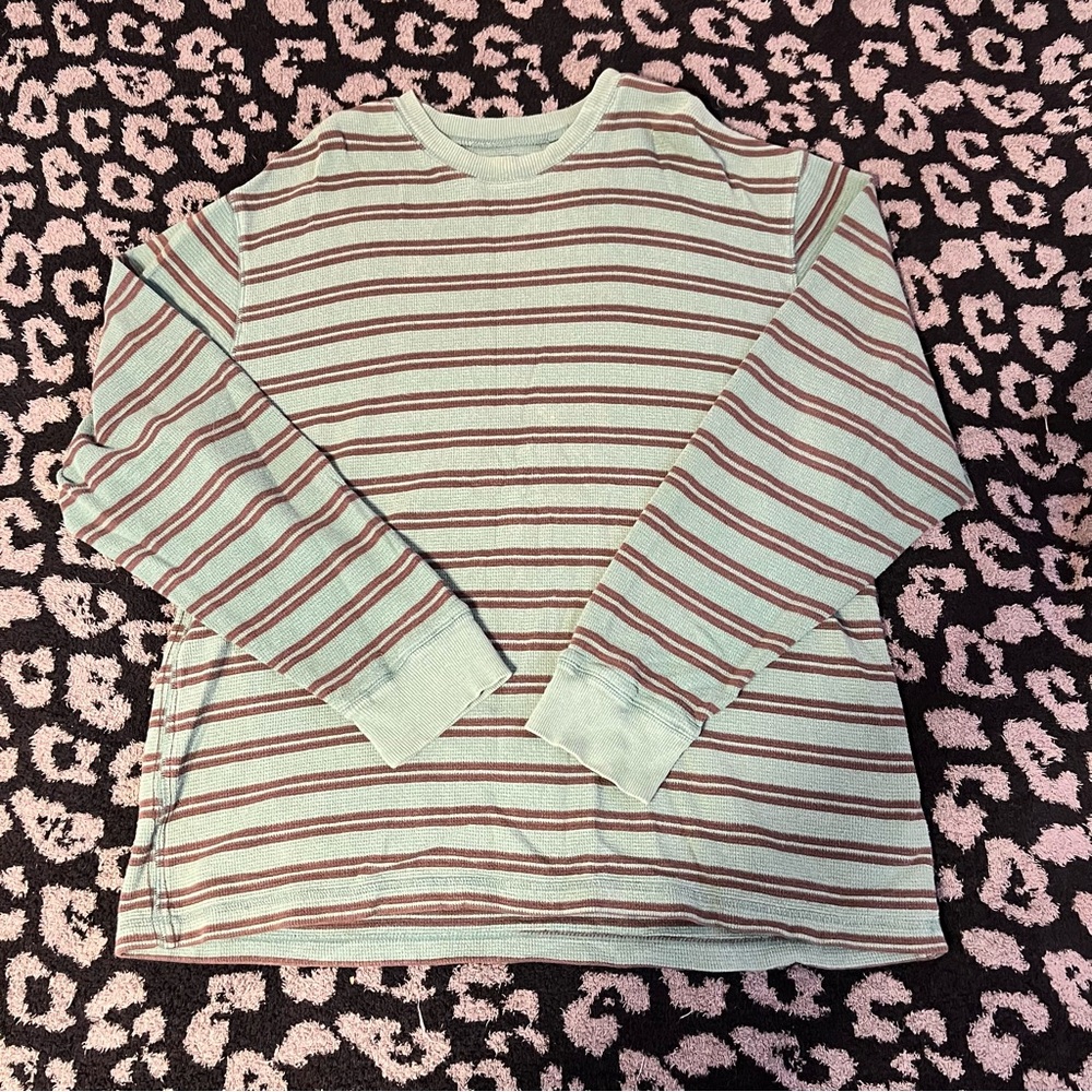 Green and Black Striped Thermal